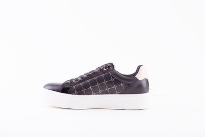 TAMARIS - 23313-098 LACED FASHION SHOE WITH SIDE ZIP - BLACK MULTI