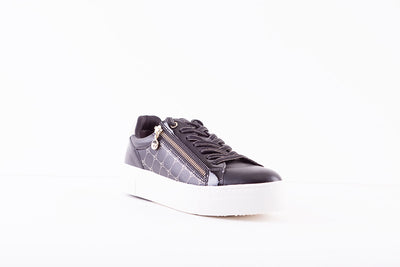 TAMARIS - 23313-098 LACED FASHION SHOE WITH SIDE ZIP - BLACK MULTI