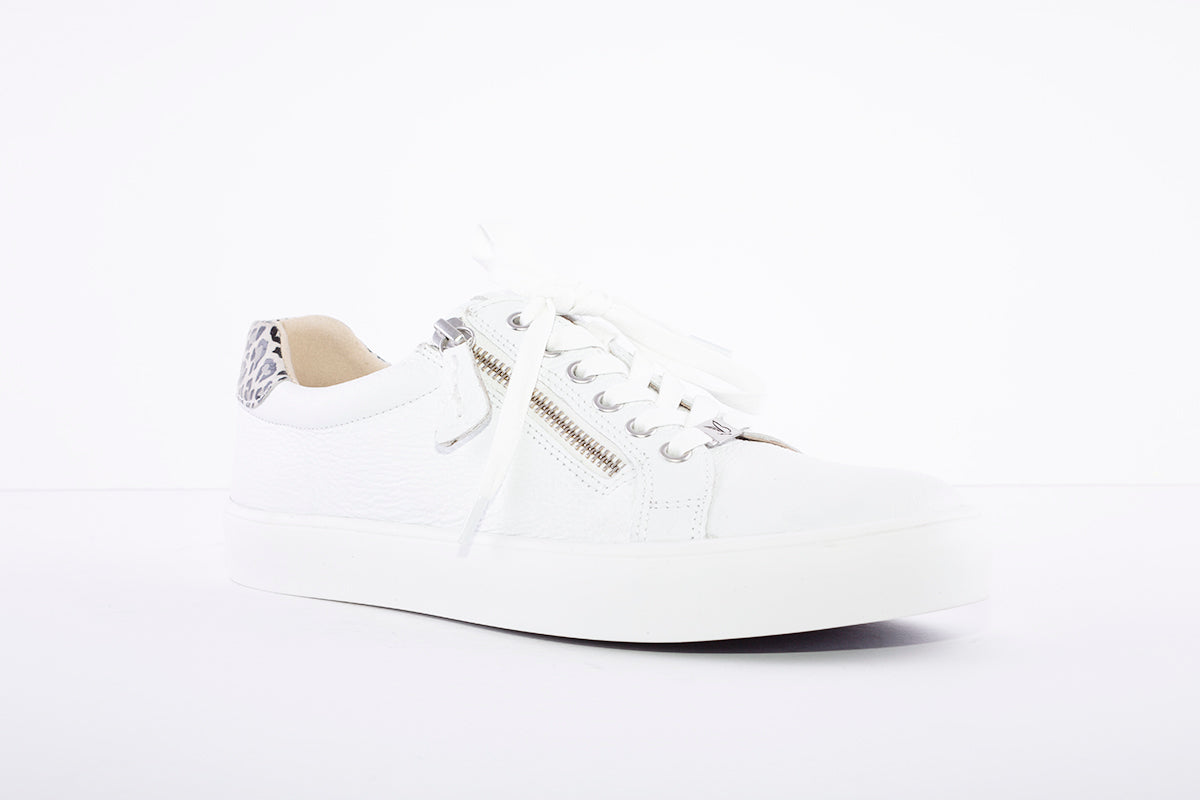 LDS LACED SHOE - WHITE LEATHER
