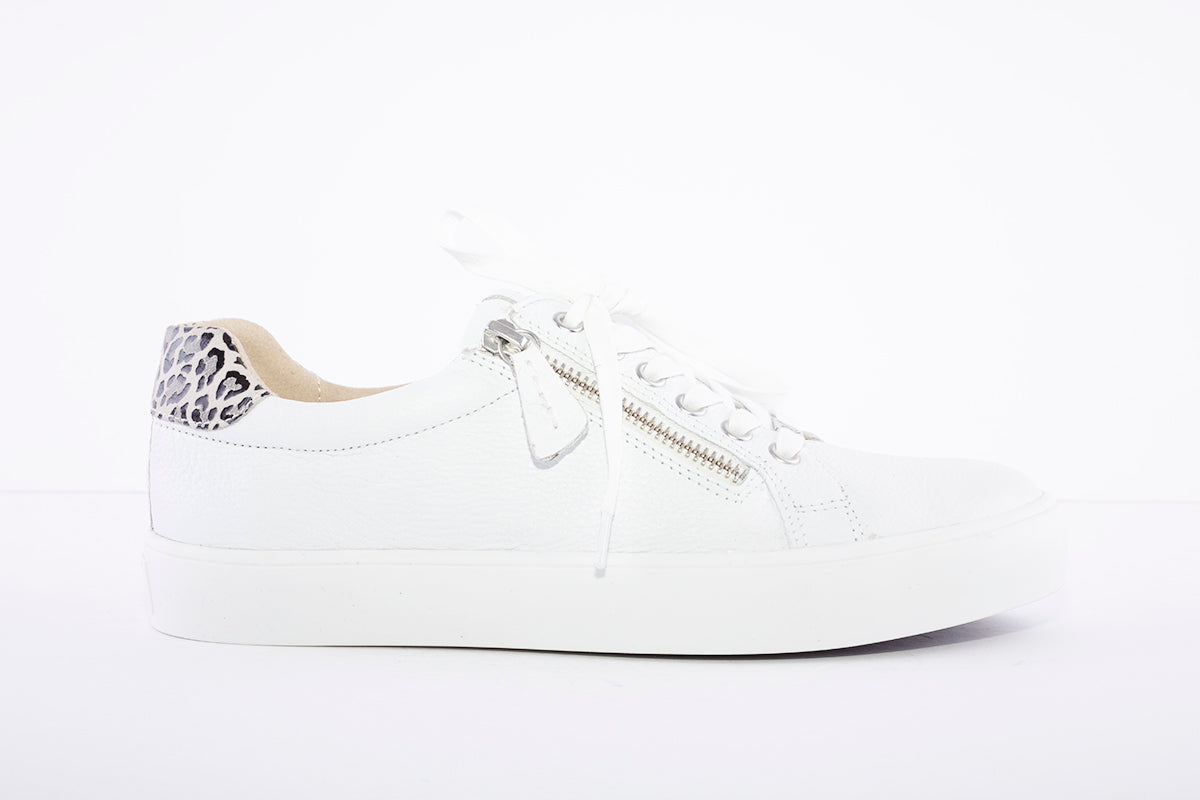LDS LACED SHOE - WHITE LEATHER