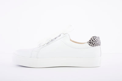 LDS LACED SHOE - WHITE LEATHER