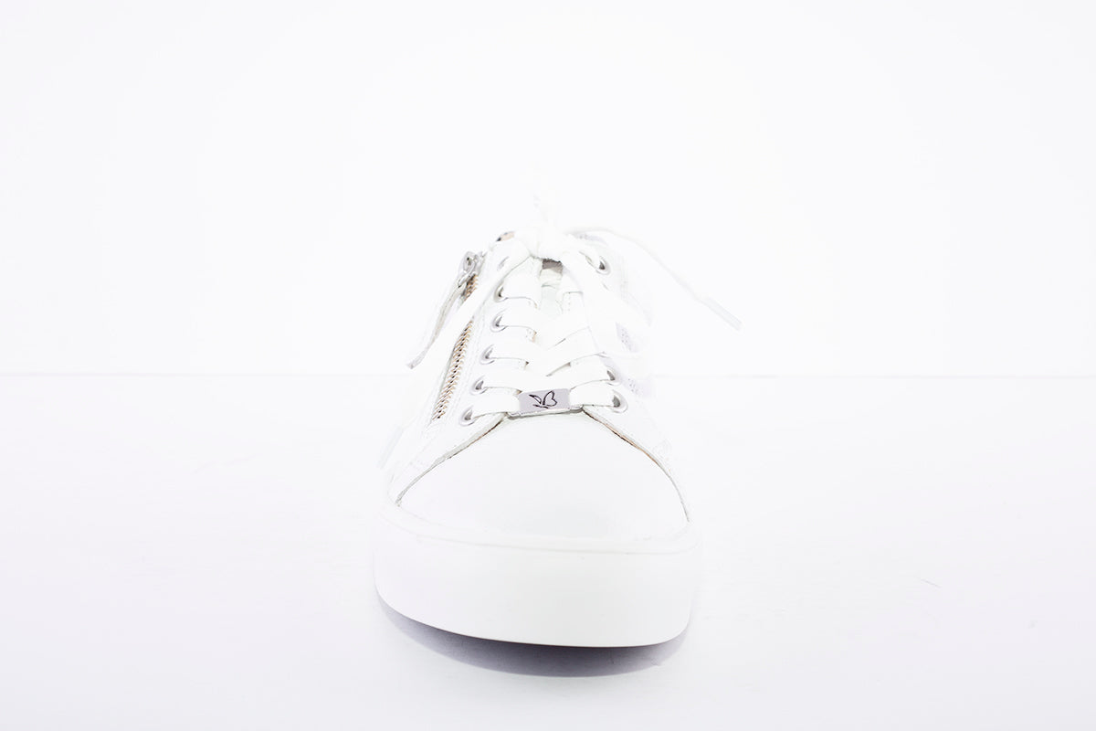 LDS LACED SHOE - WHITE LEATHER