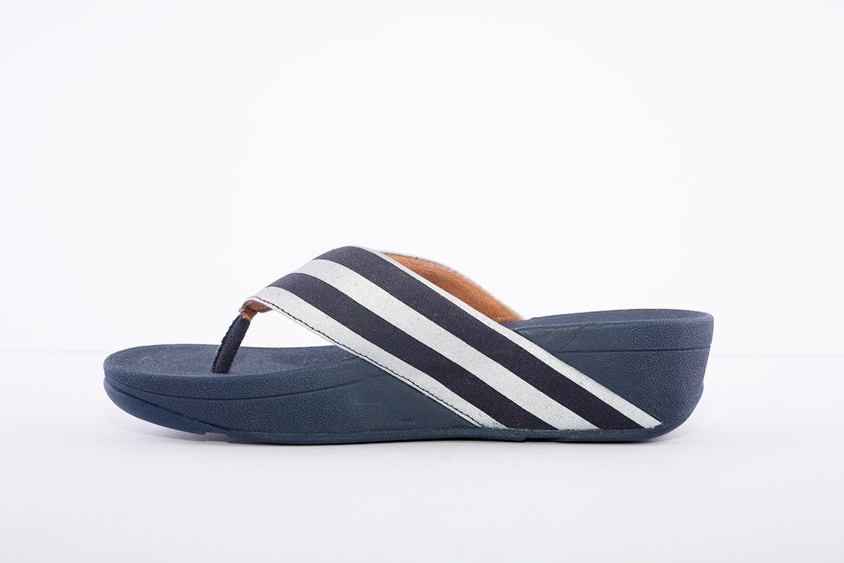 FITFLOP - MILLIE STRIPE NAVY/SILVER