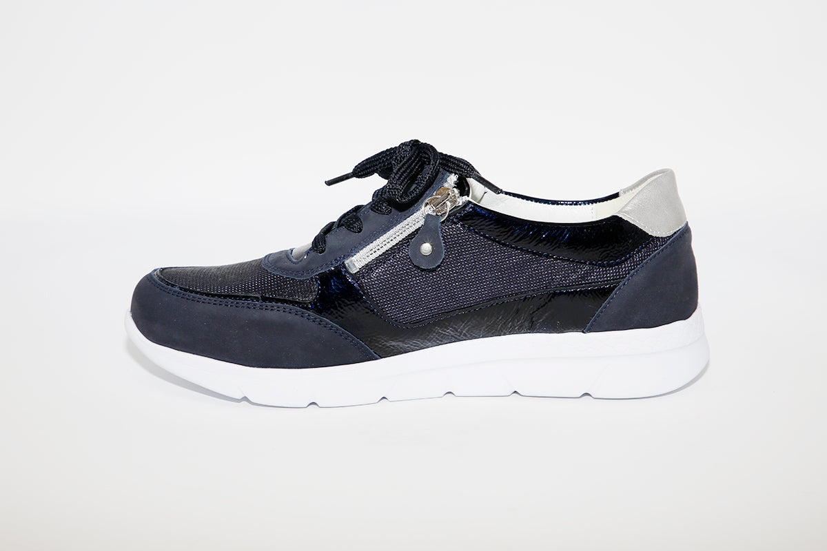 WALDLAUFER - 661003 JENNY LACED SHOE - NAVY MULTI