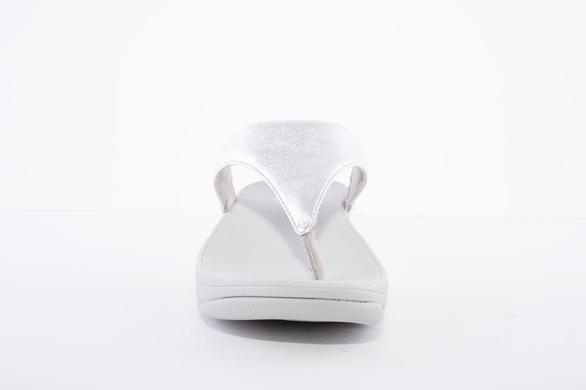 FITFLOP - LULU Leather Toe-Post Sandals Silver