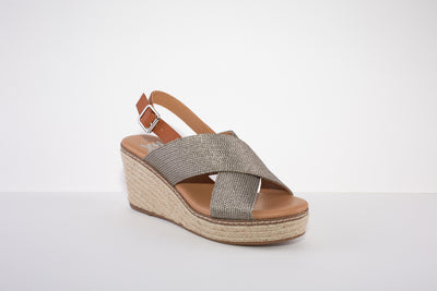 XTI 42366 HIGH WEDGE SANDAL - BRONZE