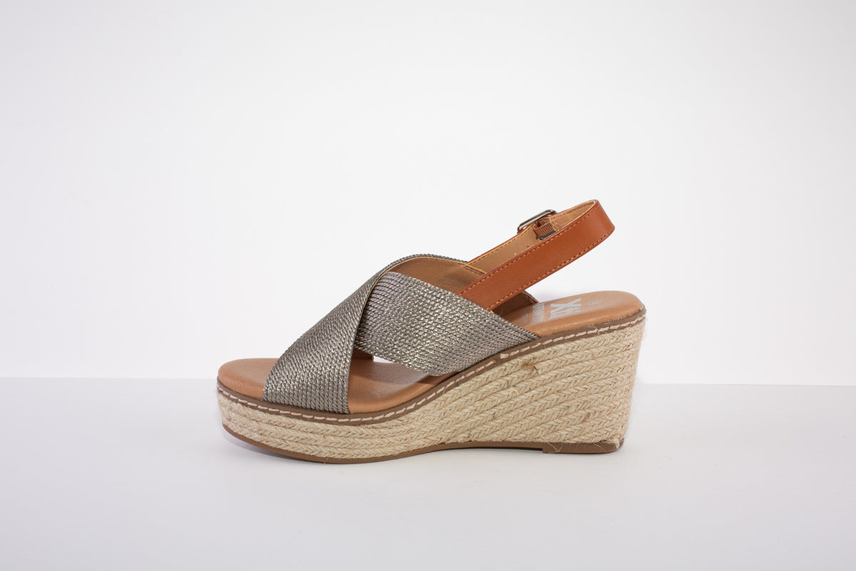 XTI 42366 HIGH WEDGE SANDAL - BRONZE