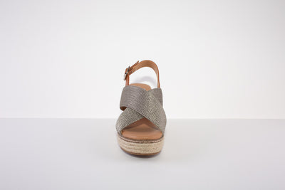 XTI 42366 HIGH WEDGE SANDAL - BRONZE