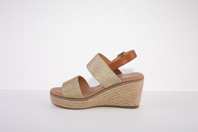 XTI 42365  HIGH WEDGE SANDAL - GOLD