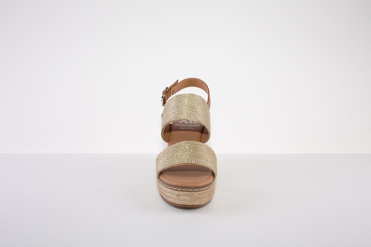 XTI 42365  HIGH WEDGE SANDAL - GOLD