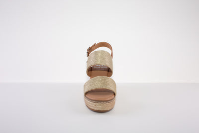 XTI 42365  HIGH WEDGE SANDAL - GOLD