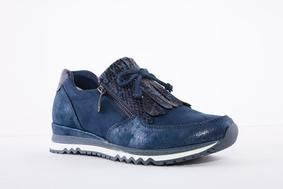 MARCO TOZZI - ZIP CASUAL TRAINER  - NAVY COMBI