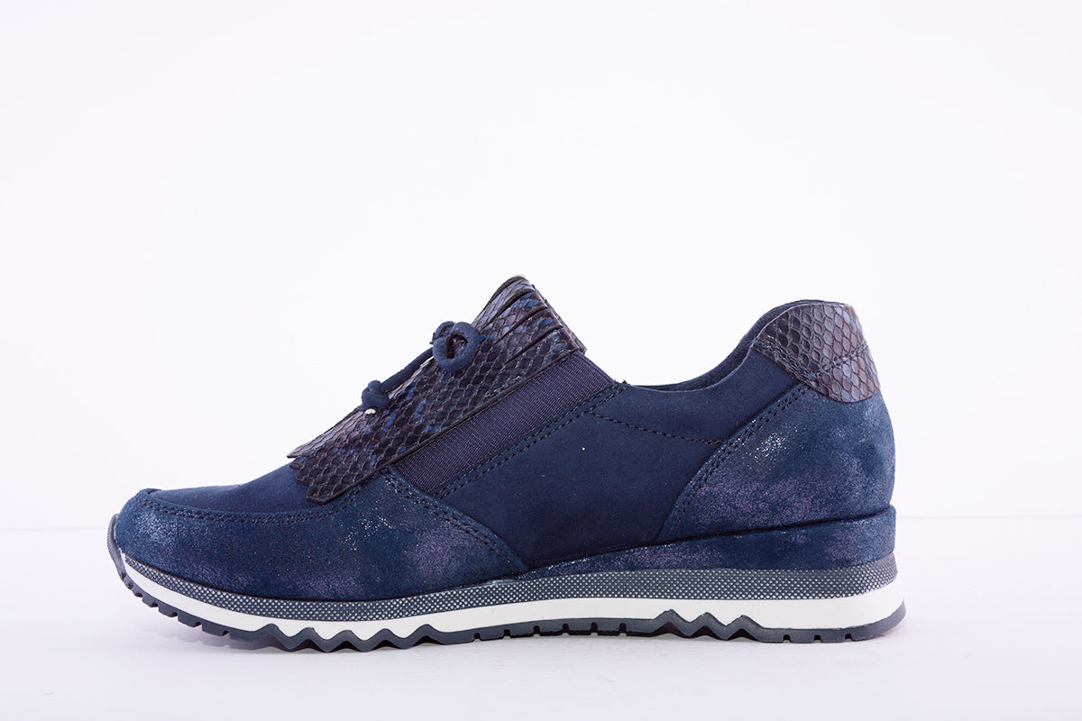 MARCO TOZZI - ZIP CASUAL TRAINER  - NAVY COMBI