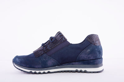 MARCO TOZZI - ZIP CASUAL TRAINER  - NAVY COMBI