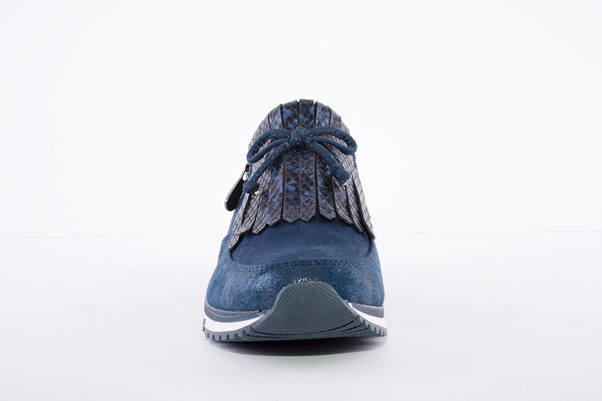 MARCO TOZZI - ZIP CASUAL TRAINER  - NAVY COMBI