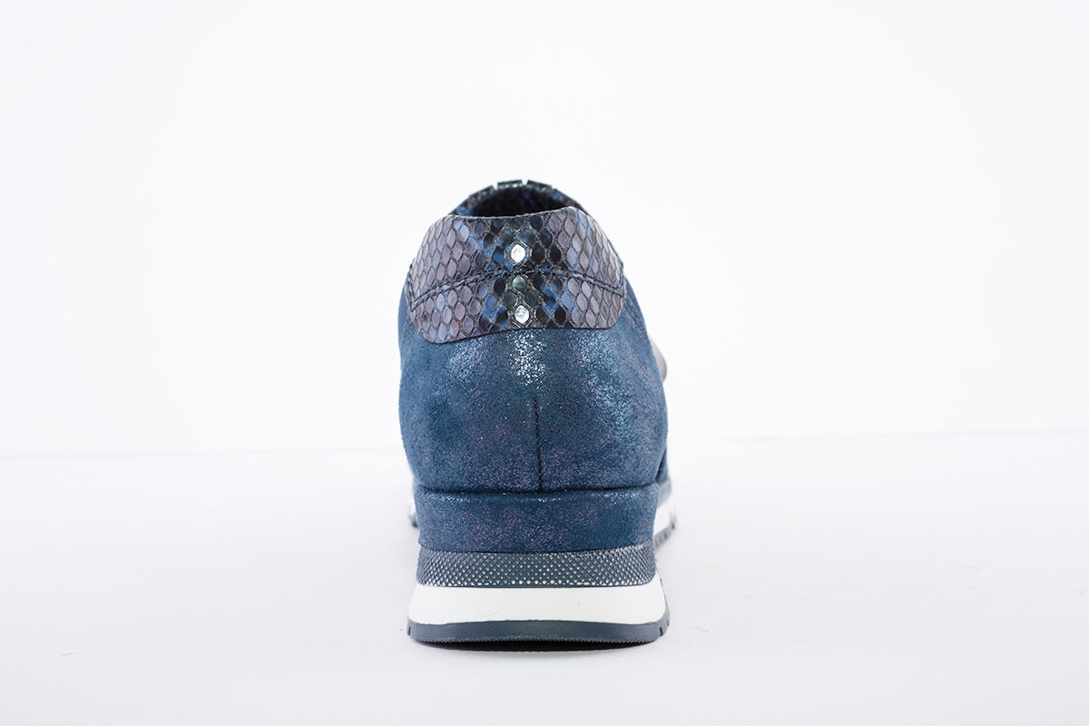 MARCO TOZZI - ZIP CASUAL TRAINER  - NAVY COMBI