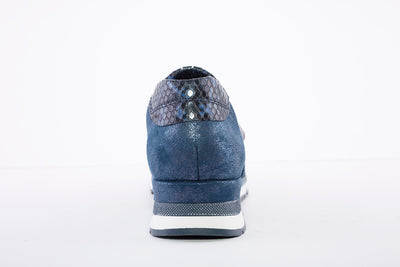 MARCO TOZZI - ZIP CASUAL TRAINER  - NAVY COMBI