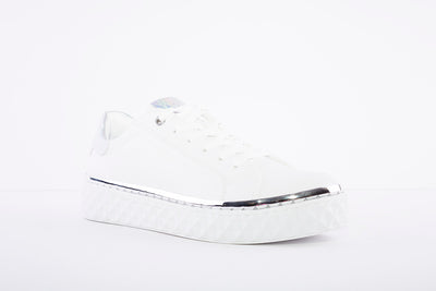 MARCO TOZZI - LACED FASHION TRAINER - WHITE COMBI