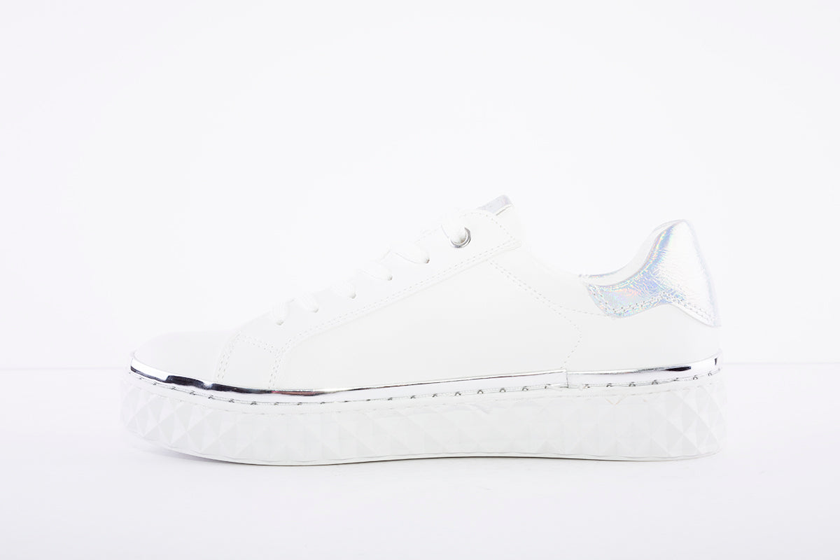 MARCO TOZZI - LACED FASHION TRAINER - WHITE COMBI
