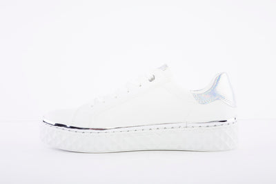 MARCO TOZZI - LACED FASHION TRAINER - WHITE COMBI