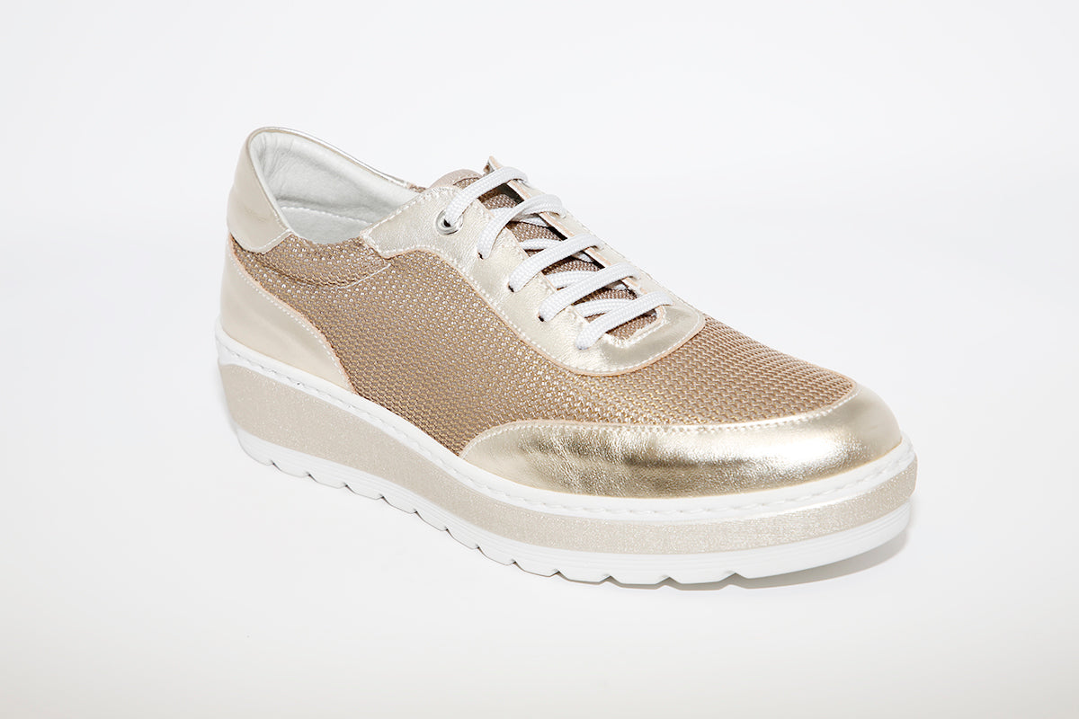 NOTTON - 2833 Gold Combi Laced Comfort Shoe