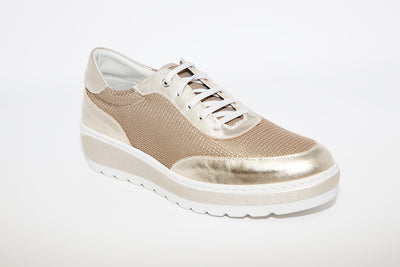NOTTON - 2833 Gold Combi Laced Comfort Shoe