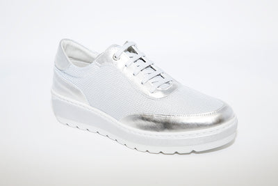NOTTON - 2833 Silver Combi Laced Comfort Shoe