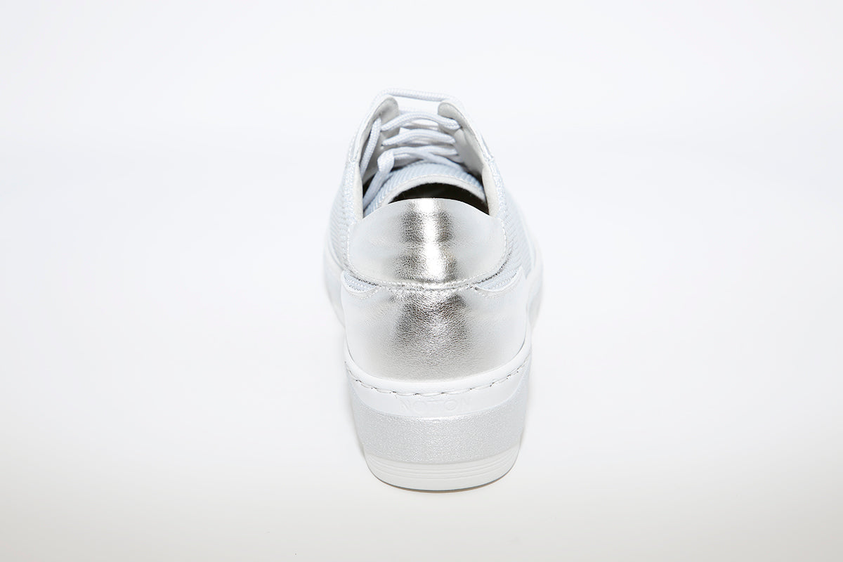 NOTTON - 2833 Silver Combi Laced Comfort Shoe