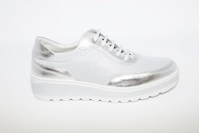 NOTTON - 2833 Silver Combi Laced Comfort Shoe