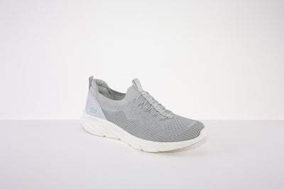 SKECHERS 104335  D'LUX COMFORT-MOC LACE SLIP-ON TRAINER - GREY