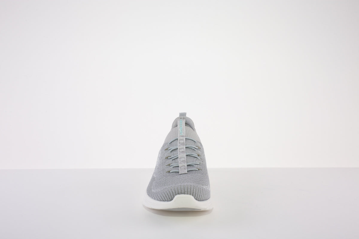 SKECHERS 104335  D'LUX COMFORT-MOC LACE SLIP-ON TRAINER - GREY