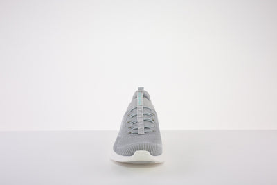 SKECHERS 104335  D'LUX COMFORT-MOC LACE SLIP-ON TRAINER - GREY