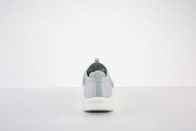 SKECHERS 104335  D'LUX COMFORT-MOC LACE SLIP-ON TRAINER - GREY
