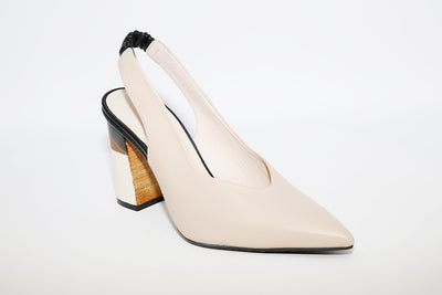 LODI - Senic Beige Leather Slingback Shoe