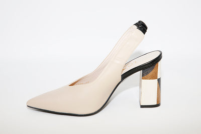 LODI - Senic Beige Leather Slingback Shoe