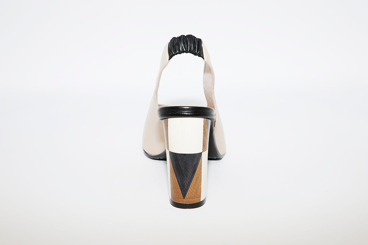 LODI - Senic Beige Leather Slingback Shoe