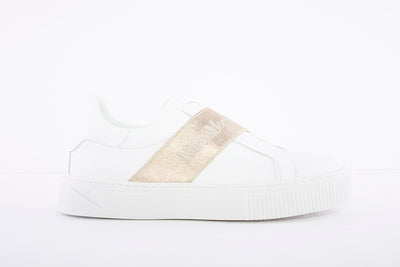 MARCO MOREO - Slip On Band Trainer - White/Gold