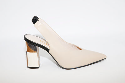 LODI - Senic Beige Leather Slingback Shoe