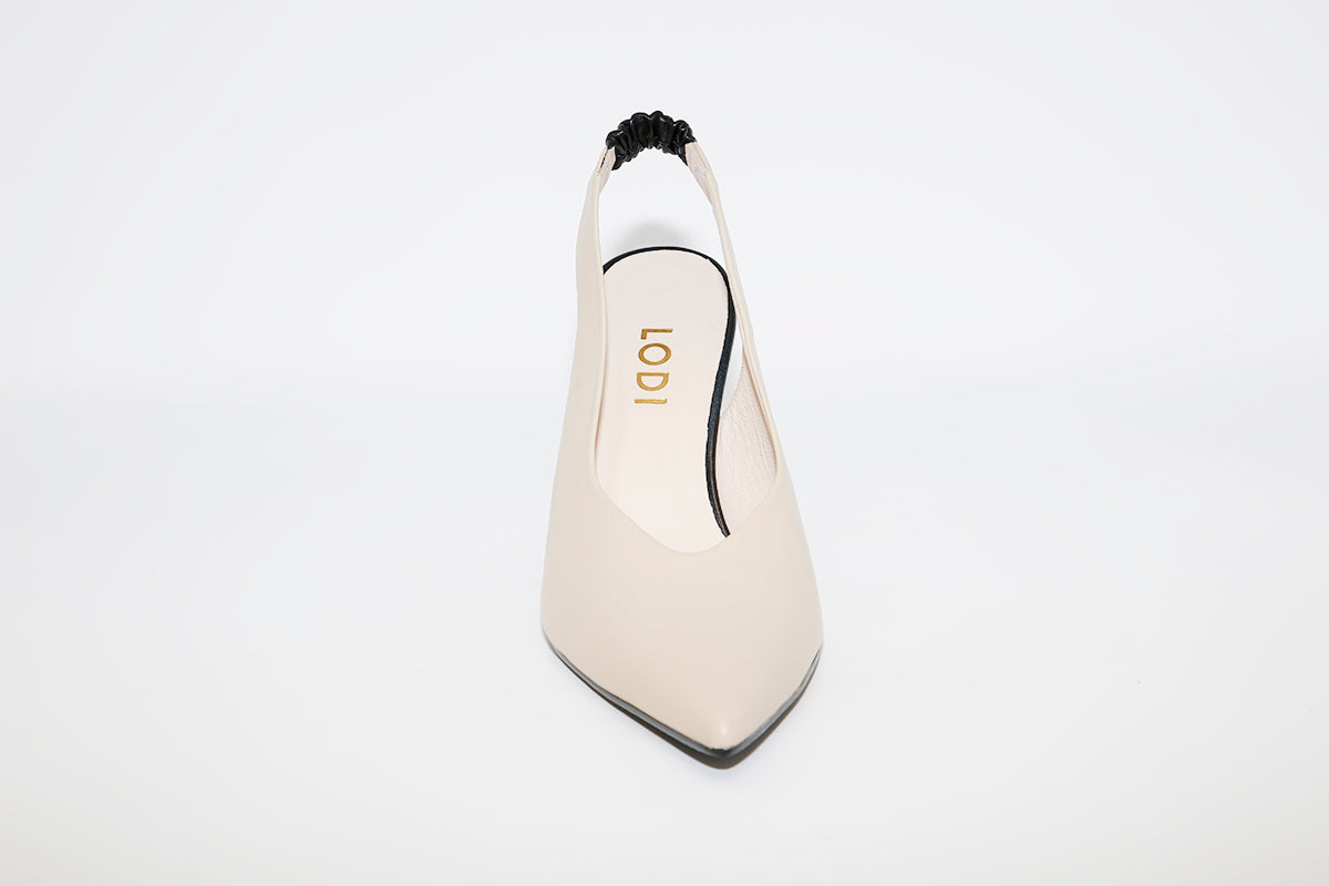 LODI - Senic Beige Leather Slingback Shoe