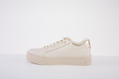 MARCO TOZZI 23702-402 LACED FASHION SHOE  - CREAM/GOLD