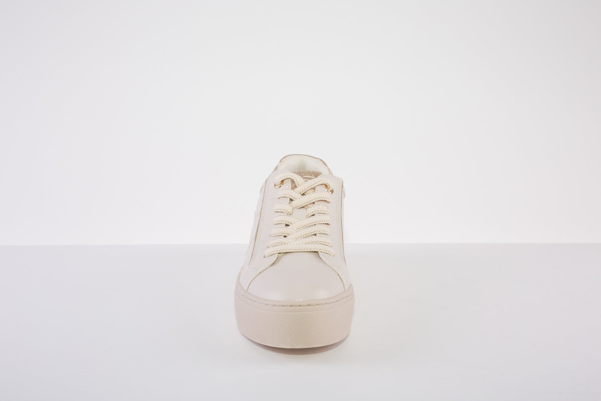 MARCO TOZZI 23702-402 LACED FASHION SHOE  - CREAM/GOLD