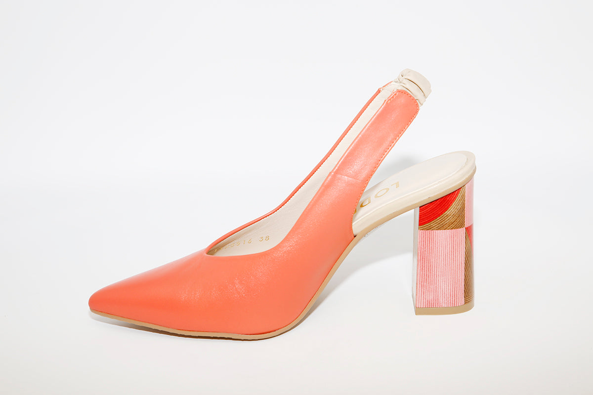 LODI - Senic Coral Leather Slingback Shoe