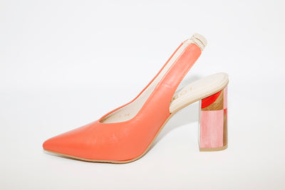 LODI - Senic Coral Leather Slingback Shoe
