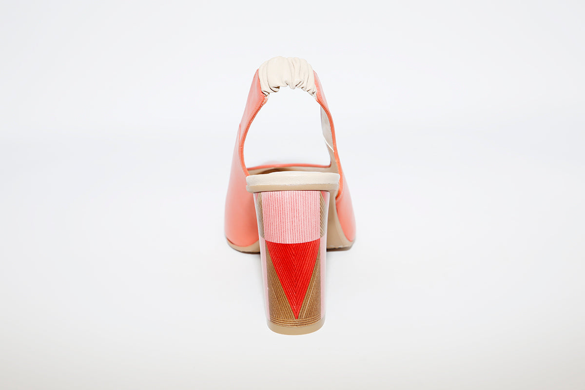 LODI - Senic Coral Leather Slingback Shoe