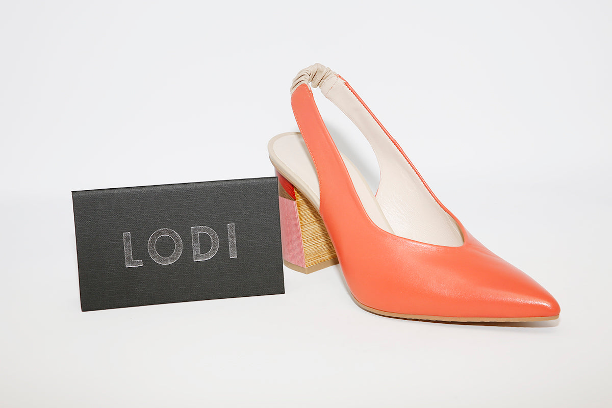 LODI - Senic Coral Leather Slingback Shoe