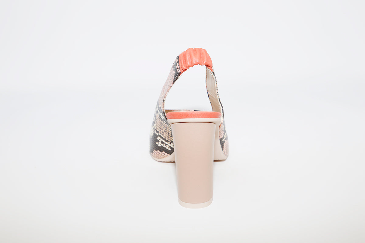 LODI - Senic Pink Snake Slingback Shoe