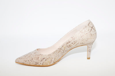 LODI - Mavi Gold Print Heel Court Shoe
