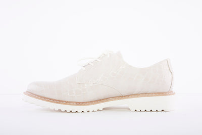 MARCO TOZZI - LACED SHOE - NUDE CROC
