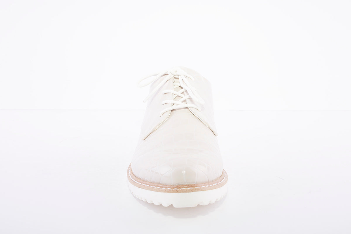 MARCO TOZZI - LACED SHOE - NUDE CROC