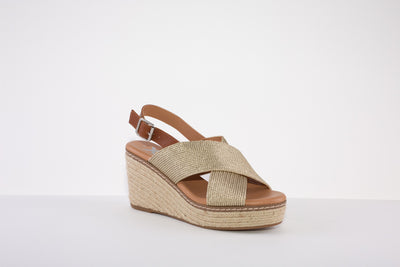 XTI 42366 HIGH WEDGE SANDAL - GOLD
